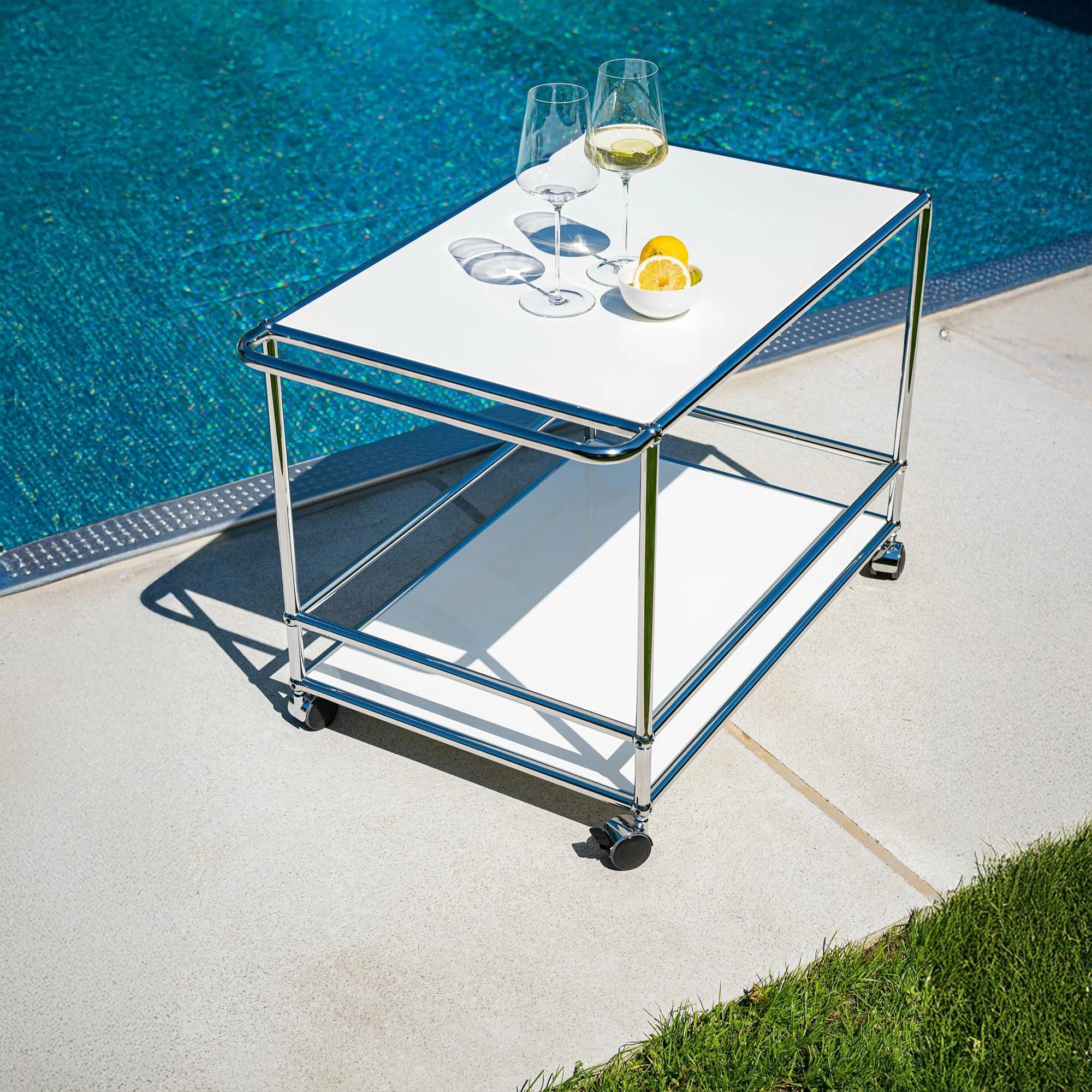 USM Haller L18 Serving Cart – styled view